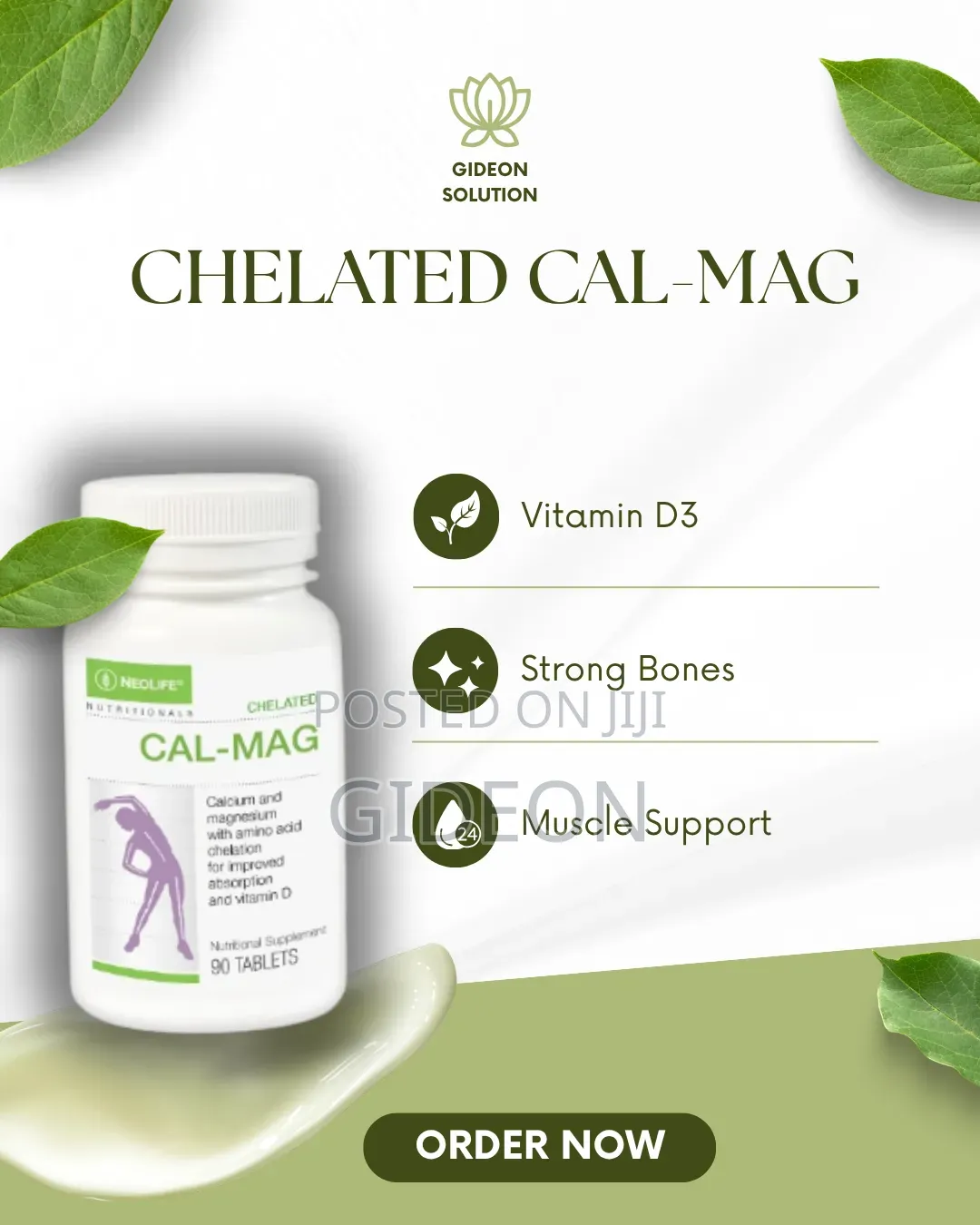 Chelated Cal-Mag Vitamin D3 Cal Mag 90 Tablets Single Calmag