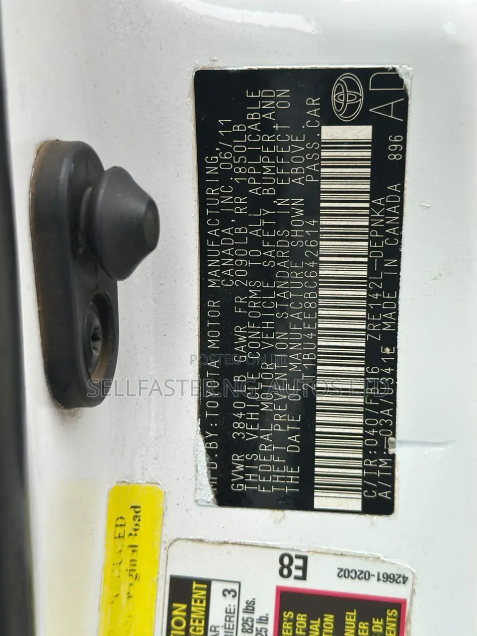 Toyota Corolla 2011 White