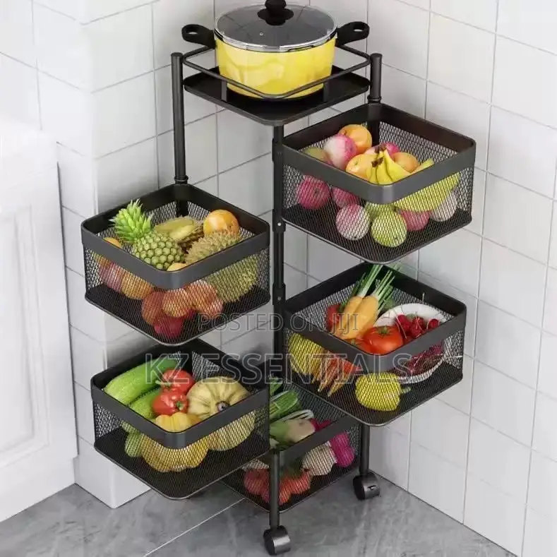 Rotatable Multi-Layer Kitchen Storage Rack