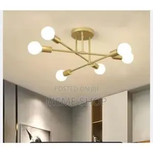 Chandelier 6in1 Chandalier Dropping Ceiling L, Pendant ,Light (Gold)