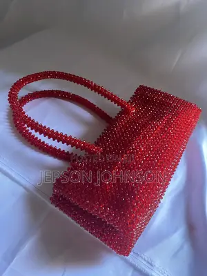 Red Crystal Beaded Bag