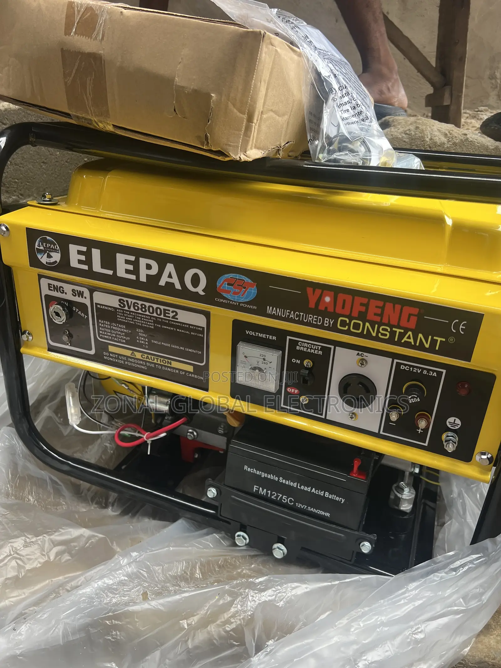 Elepaq Constant 4.5kva Generator (Sv6800e2)