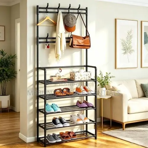 5 Layer Shoe and Coat/Bag Rack - 80cm