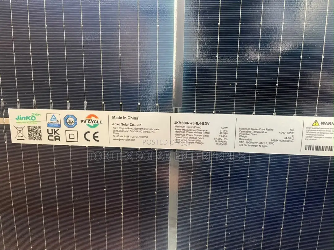 650watts Direct Jinko Solar Panel New