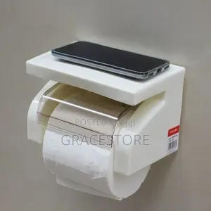 Toilet Roll Tissue Paper Holder - White
