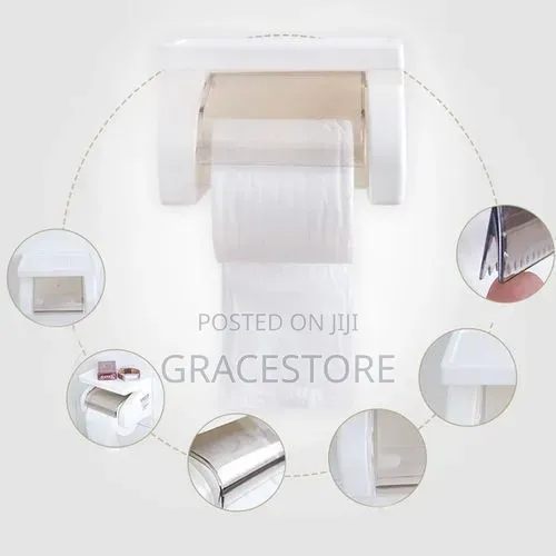 Toilet Roll Tissue Paper Holder - White