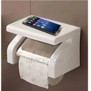 Toilet Roll Tissue Paper Holder - White