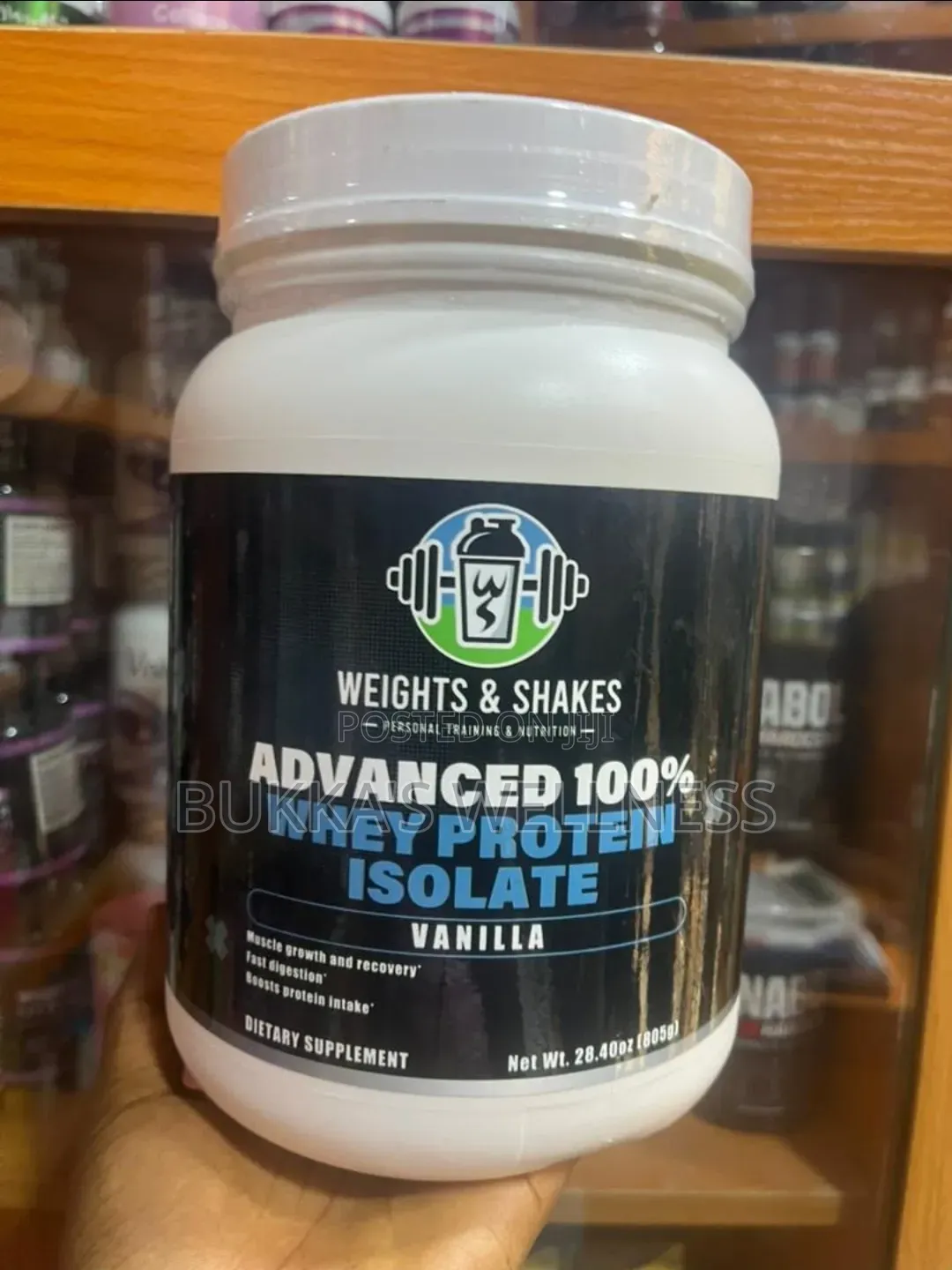 Weights & Shakes Advanced Whey_Isolate Protein, Vanilla.