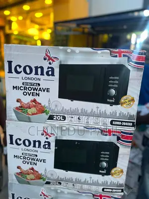 20l Black Icona London Digital Microwave