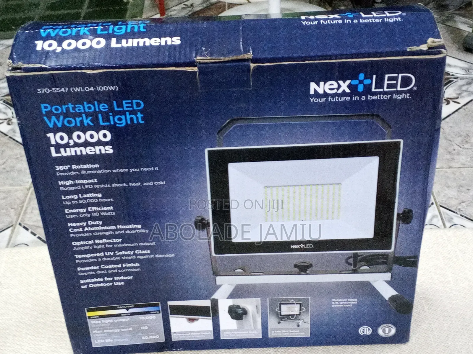 Next LED 10000 Lumens Portable Work Light Model 370-5547 (WL04-100W)