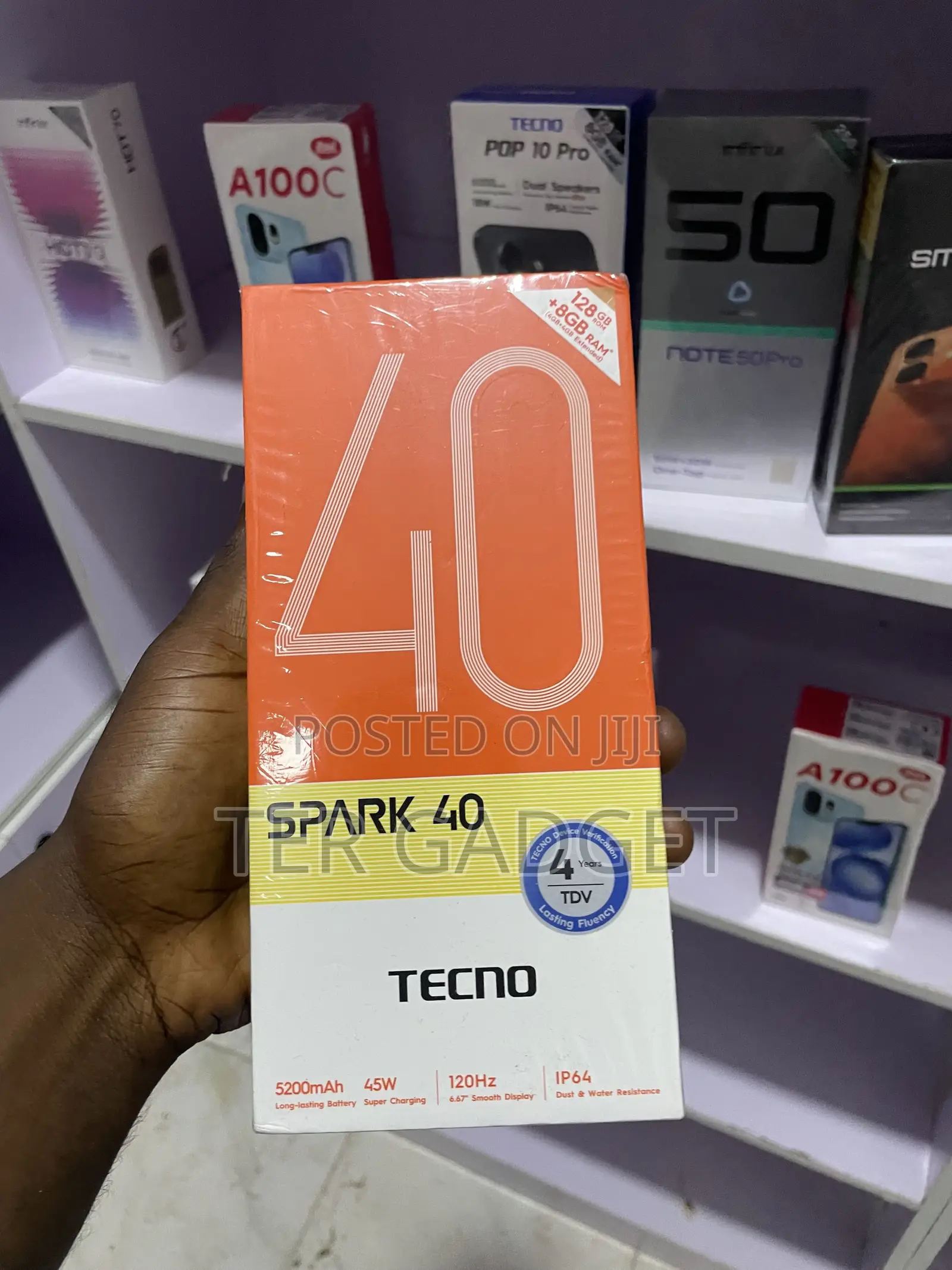 New Tecno Spark 40 128 GB Graphite