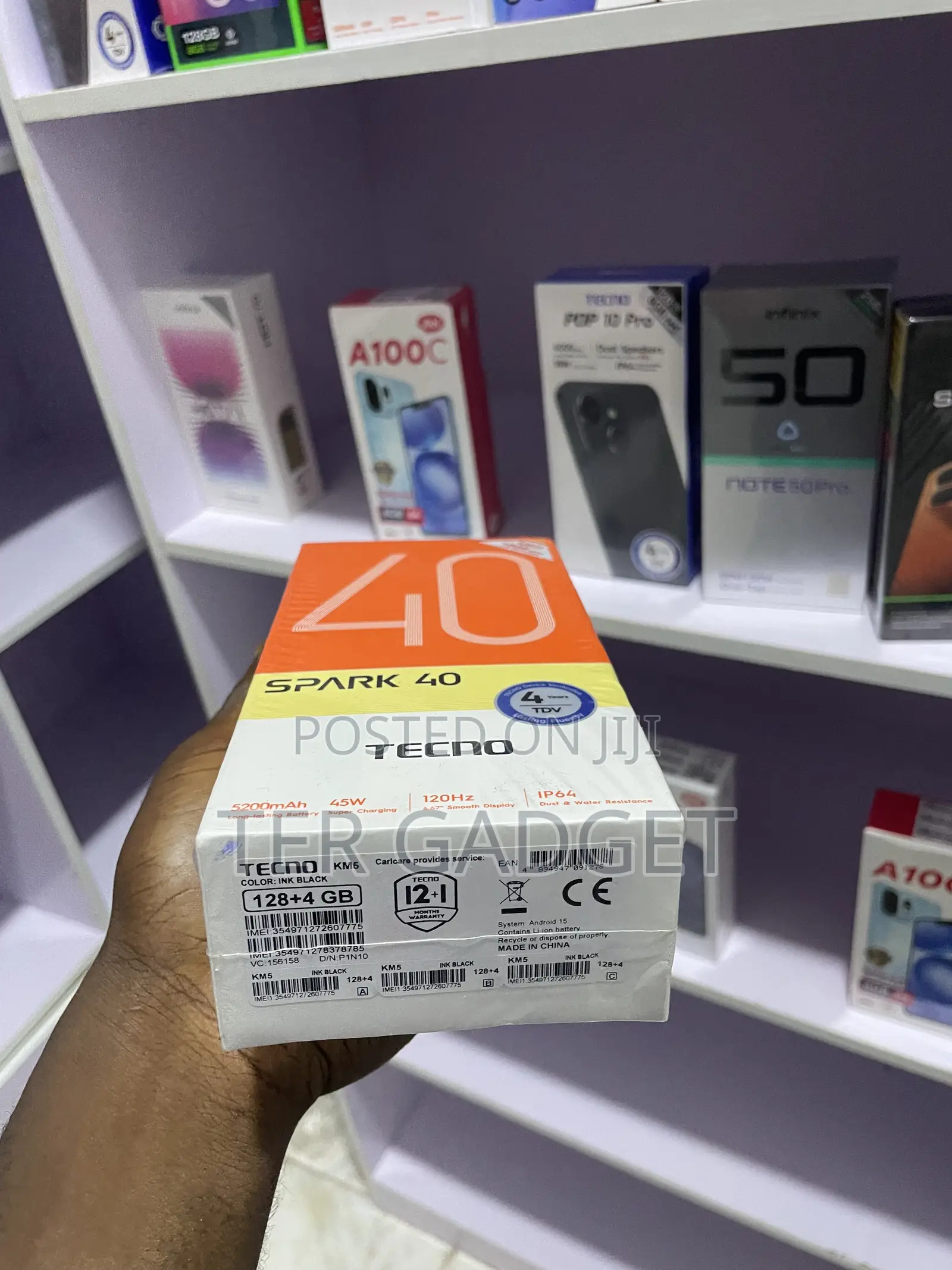 New Tecno Spark 40 128 GB Graphite