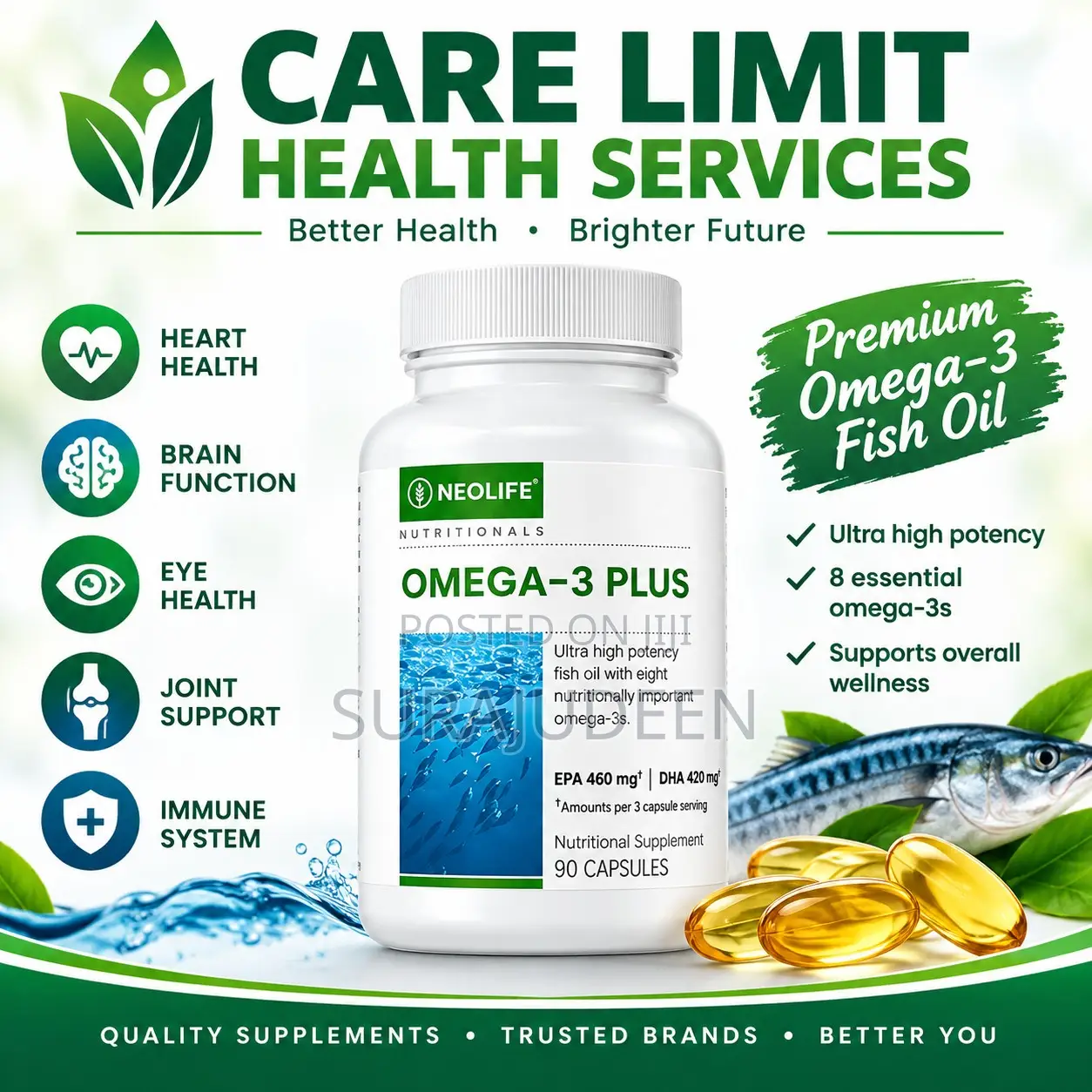 Omega-3 Plus - 90 Capsules (Single)