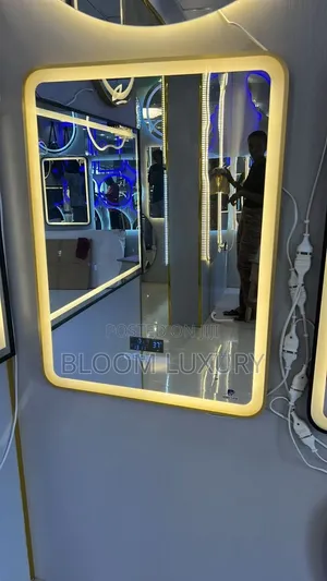 Black/Gold Framed Bluetooth LED Mirrors