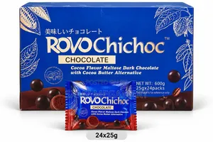 Rovo Chichoc Chocolate Cocoa Flavor Maltose Dark Chocolate 24x25g
