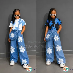 Quality Girl Top,design Jean and Bag 3 Pics