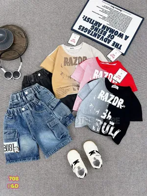 Quality Boy Top and Cargo Jean Short 2 Pics