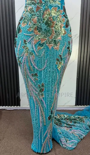 Premium Bridal/Celebrant Worthy Embroidered Beaded Aso_Ebi