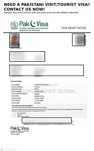 Pakistan Visit/Tourist Visa