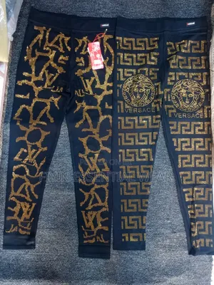 High Quality Black & Gold Statement Leggings