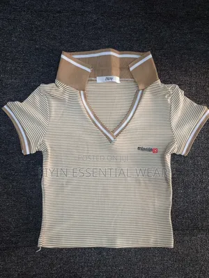 Stylish Striped Collared Top