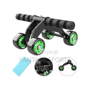 Roll Max Ab Roller With Knee Support - 4-Wheel Design