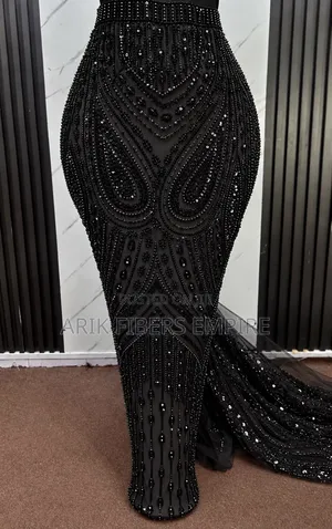 Full Velvet Embroidered Beaded Fabric