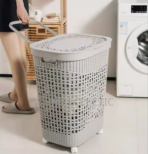 Premium 75L Laundry Hamper With Wheels and Lid