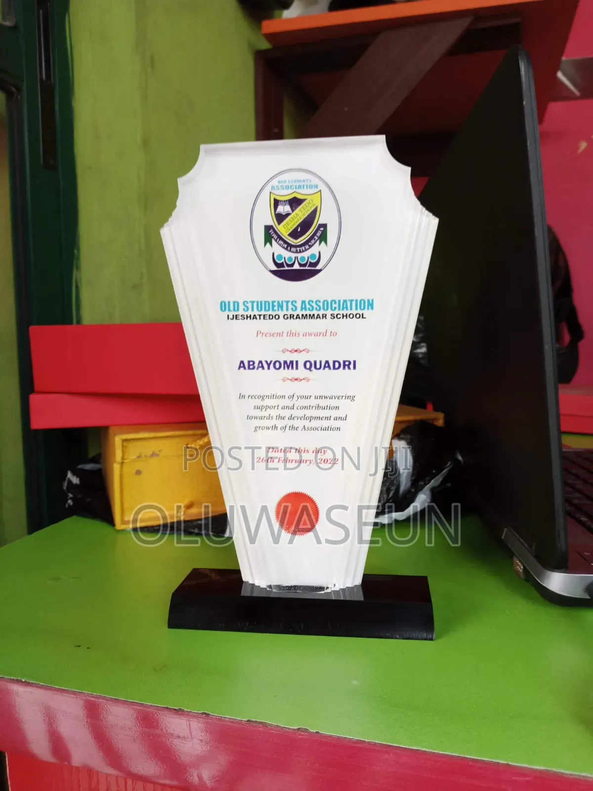 Award Plaque and Crystal