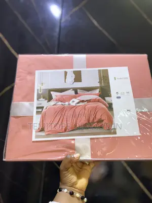 100% Cotton 7×7 Bedsheet & Duvet Set – 4pcs