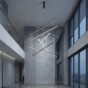 Luxury LED Linear Chandelier – Stylish Hanging Light for Living Room