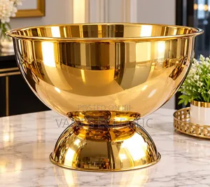 Luxury Black and Gold Pedestal Bowl / Champagne Ice Bucket