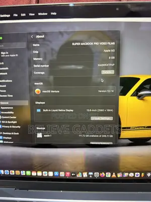 Laptop Apple MacBook Air 2022 M2 8GB Apple M2 SSD 256GB