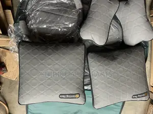 Smile Leather Seat Cover Back and Gray Color