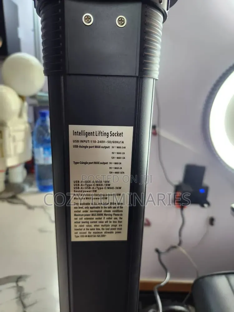 Pop-Up Socket With Bluetooth Speaker and Wireless Charger