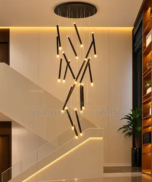 Luxury Meteor Shower Staircase Light-for Staircase, Void, High Ceiling