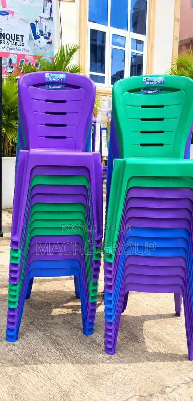 De-Mighty Strong Plastic Chairs - School/Church Chairs - Durable&Stack