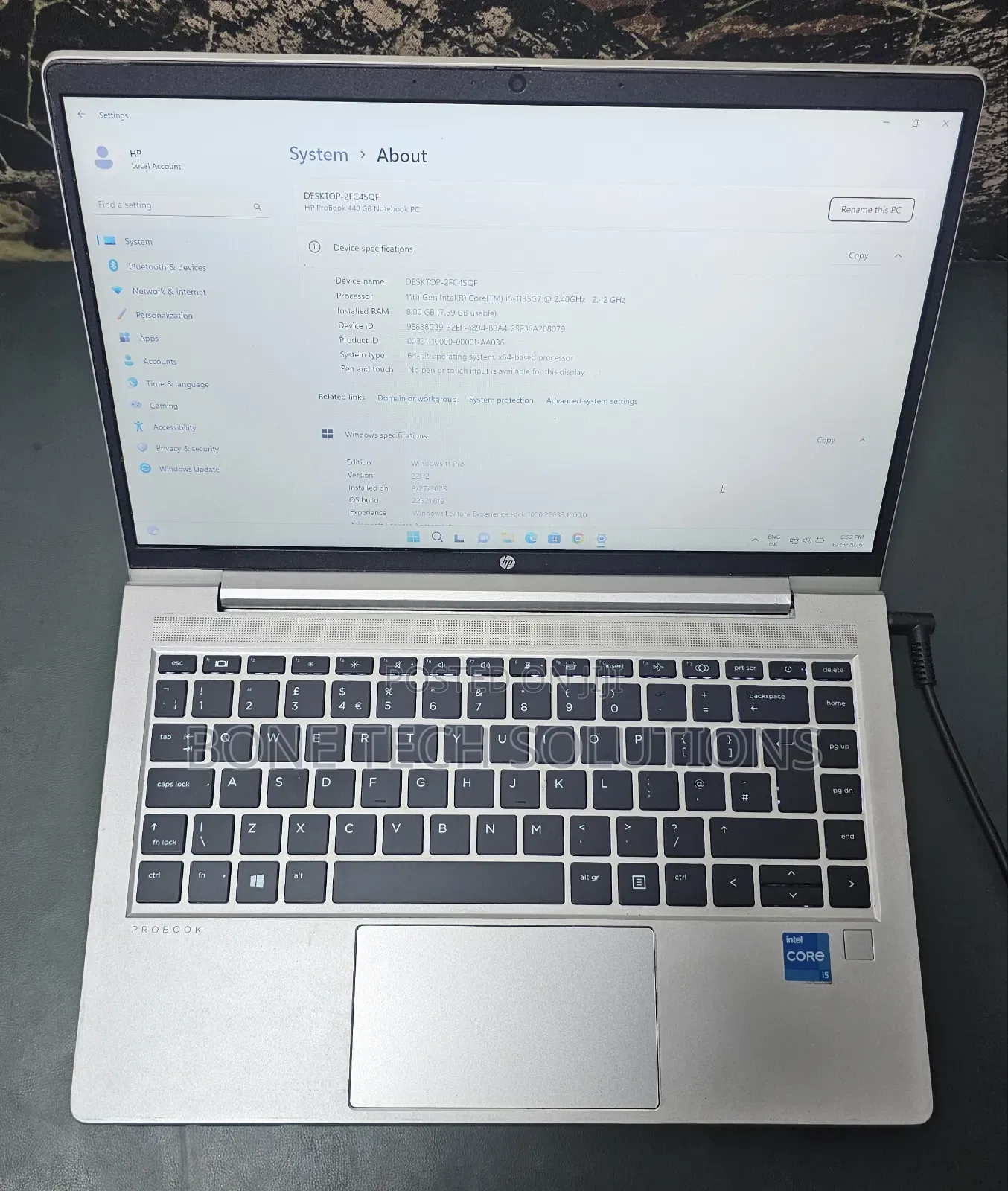 Laptop HP ProBook 440 8GB Intel Core i5 SSD 256GB