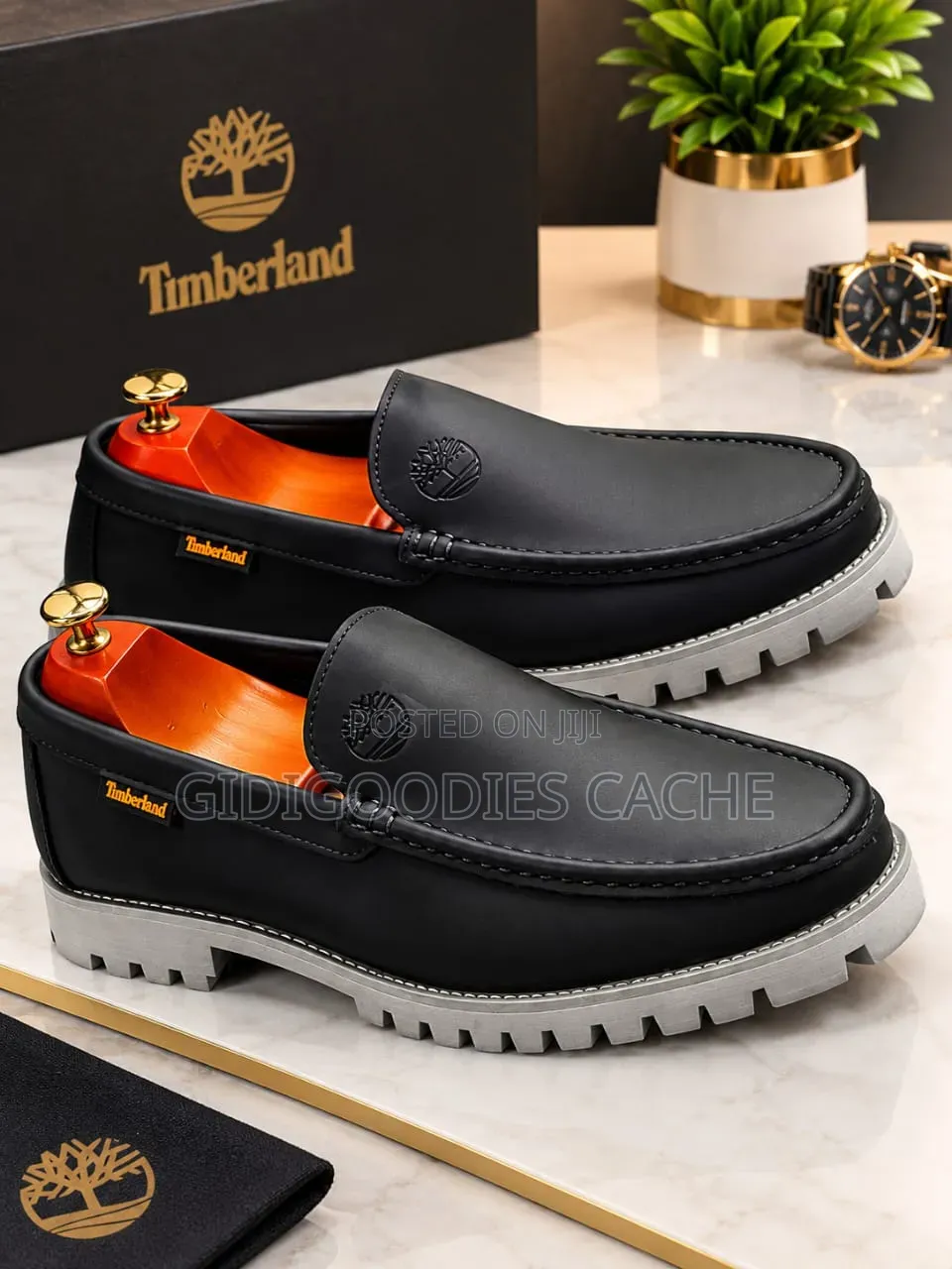 Timberland Loafers With Lug Soles in Black/Gray Size 40-46