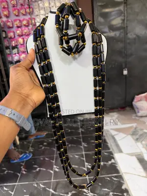 3 Layered Coral Beaded Necklaces and 3 Matching Bracelets for Men