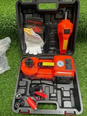 12V Electric Car Jack Set With Impact Wrench & Air Pump