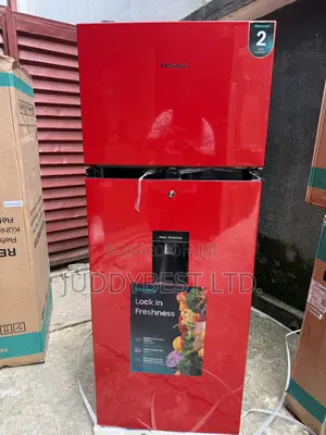 Hisense 205DRB Double Door Refrigerator Red Colour 205L