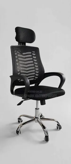 Ergonomic Office Chair With Headrest - Mesh Executive Swivel Chair -