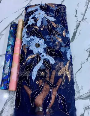Amazing Velvet Beaded Lace Fabric