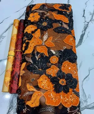 Amazing Velvet Beaded Lace Fabric