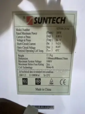 Sun Tech 36 Cells Solar Panel | High Efficiency Solar Pa