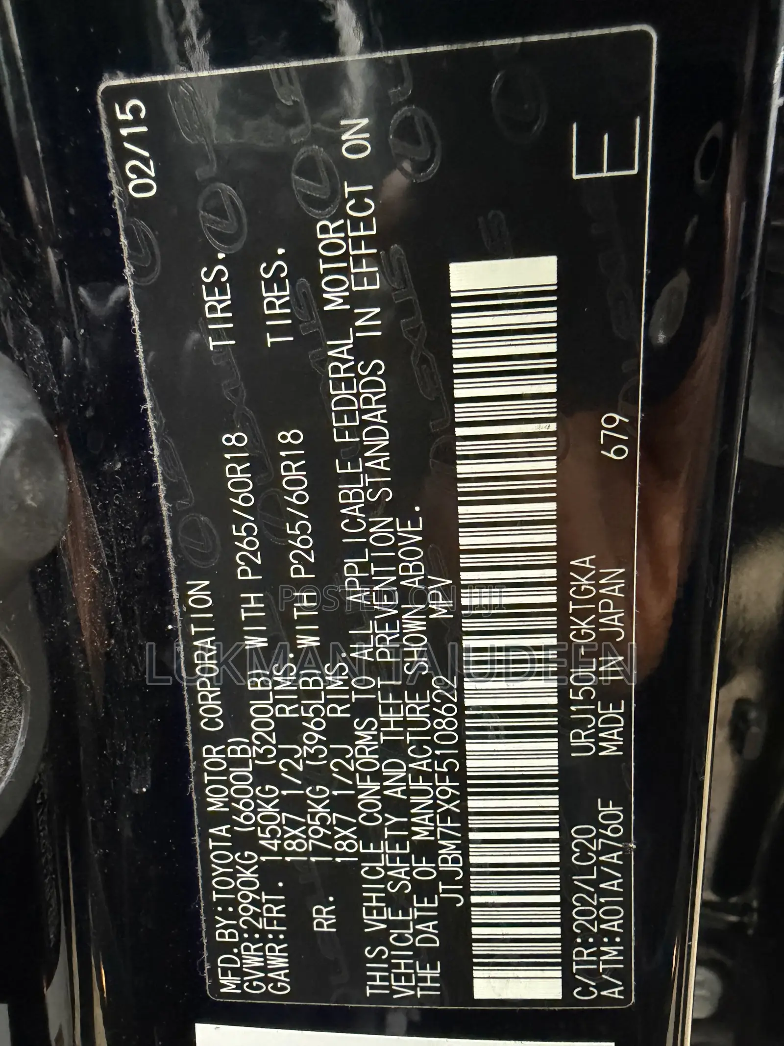 Lexus GX 2015 Black