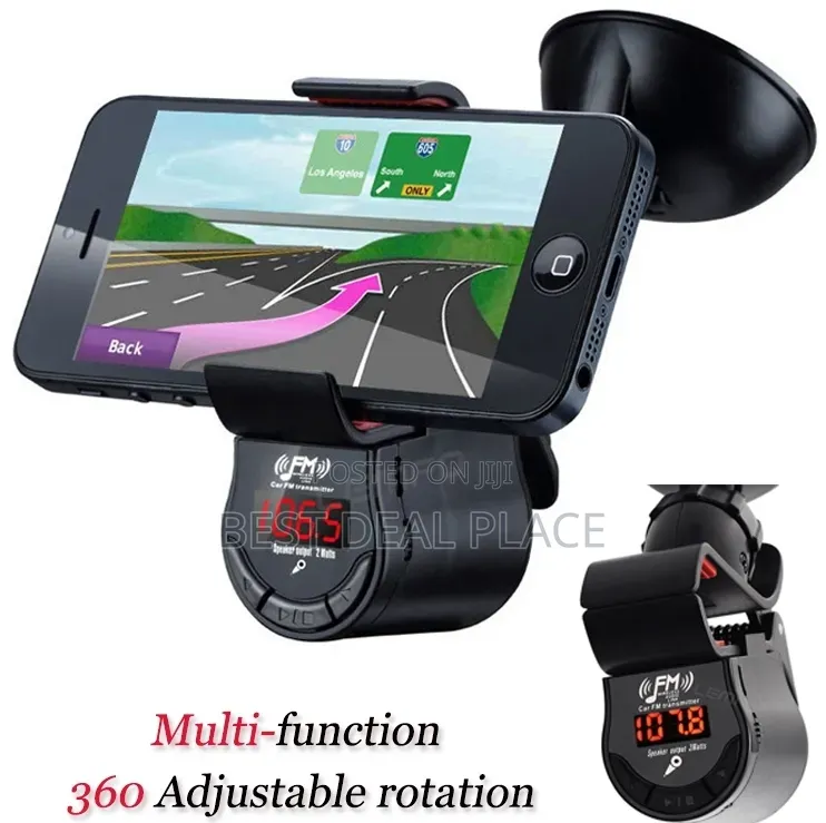 Multi Function Mobile Car Holder FM Transmitter MP3 Player