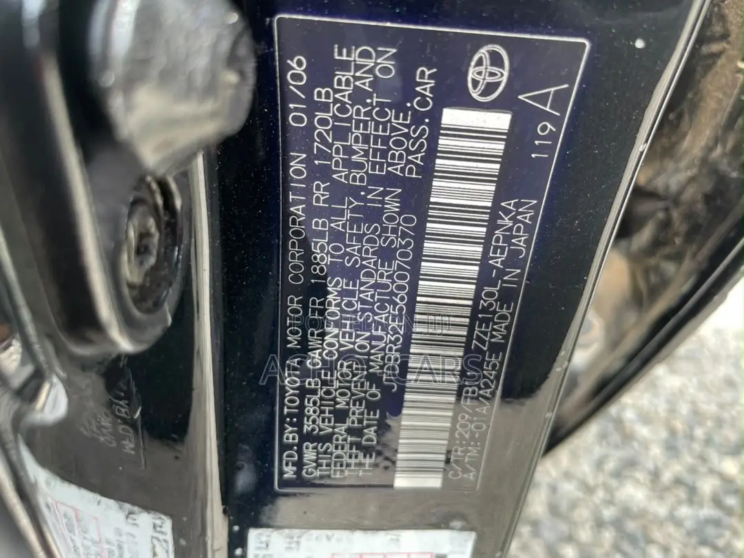 Toyota Corolla 2006 Black