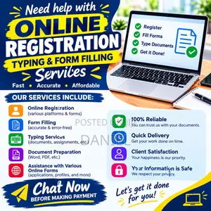 Online Registration, Typing Form Filling Services